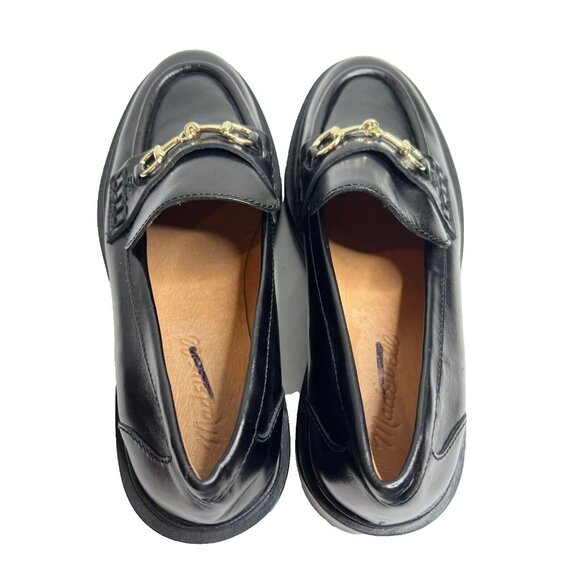 Madewell $158 The Vernon Bit Hardware Loafer Black Leather Size 9 NN868 - Picture 5 of 11